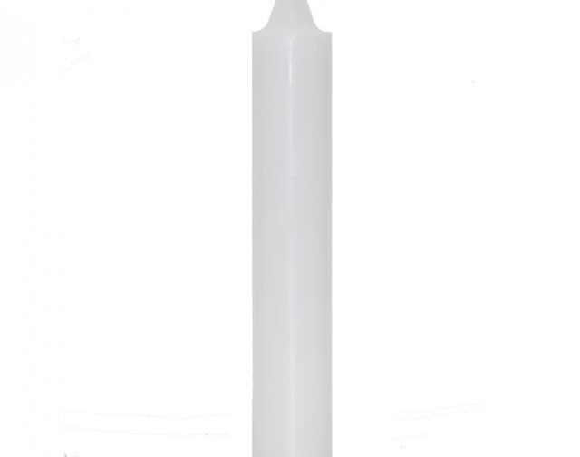 6 Inch Household Taper Candle - White